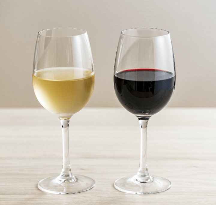 白ワインと赤ワイン